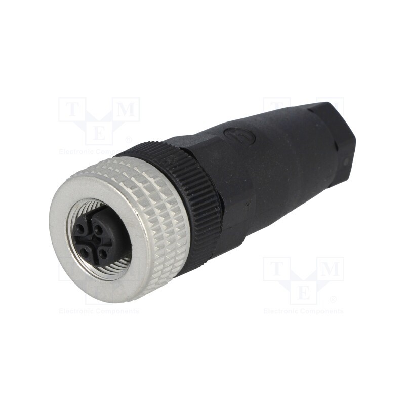 1 pcs x HIRSCHMANN - 933139100 ELKA 4012 PG7 SCHWARZ - Plug, M12, PIN: 4, female, A code-DeviceNet / CANopen, for cable