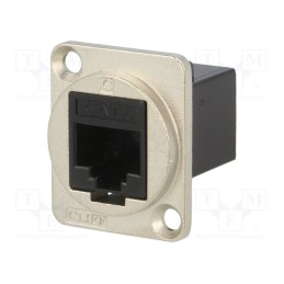 1 pcs x CLIFF - CP30222M - Coupler, FT, Cat: 6, Layout: 8p8c, RJ45 socket,both sides, 19x24mm