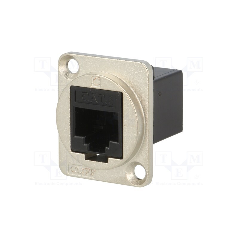 1 pcs x CLIFF - CP30222M - Coupler, FT, Cat: 6, Layout: 8p8c, RJ45 socket,both sides, 19x24mm