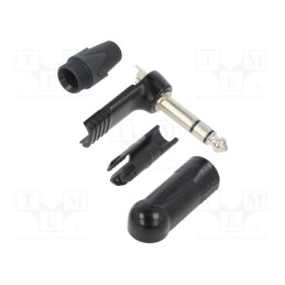 1 pcs x NEUTRIK - NP3RX-B - Plug, Jack 6,3mm, male, stereo, ways: 3, angled 90°, for cable, PRX