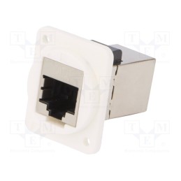 1 pcs x CLIFF - CP30222SXW - Coupler, FT, Cat: 6, shielded, Layout: 8p8c, RJ45 socket,both sides