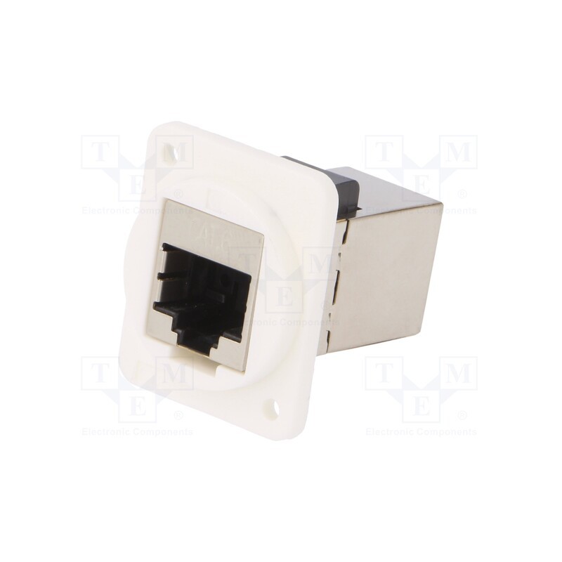 1 pcs x CLIFF - CP30222SXW - Coupler, FT, Cat: 6, shielded, Layout: 8p8c, RJ45 socket,both sides