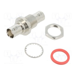 1 pcs x AMPHENOL RF - 112433 - Coupler, BNC socket,both sides, straight, 50Ω, POM