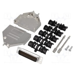 1 pcs x ENCITECH - DTZK25-HDP-K - D-Sub HD, PIN: 44, plug, male, soldering, for cable, black