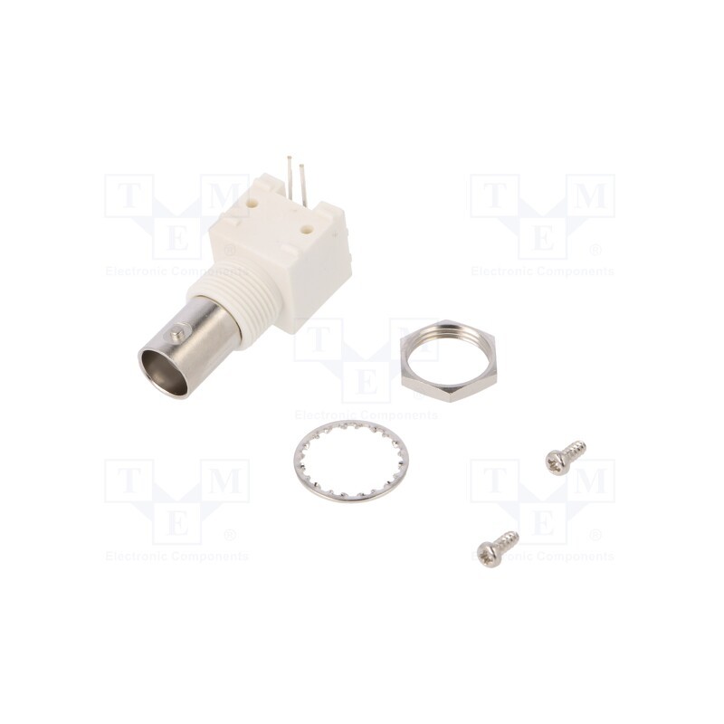 1 pcs x TELEGu00c4RTNER - J01001A0037 - Socket, BNC, female, angled 90°, THT, for panel mounting, PBT