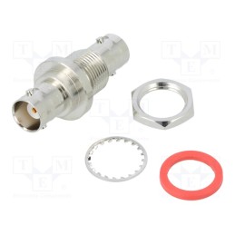 1 pcs x AMPHENOL RF - 031-220G-RFX - Coupler, BNC socket,both sides, straight, 50Ω, POM