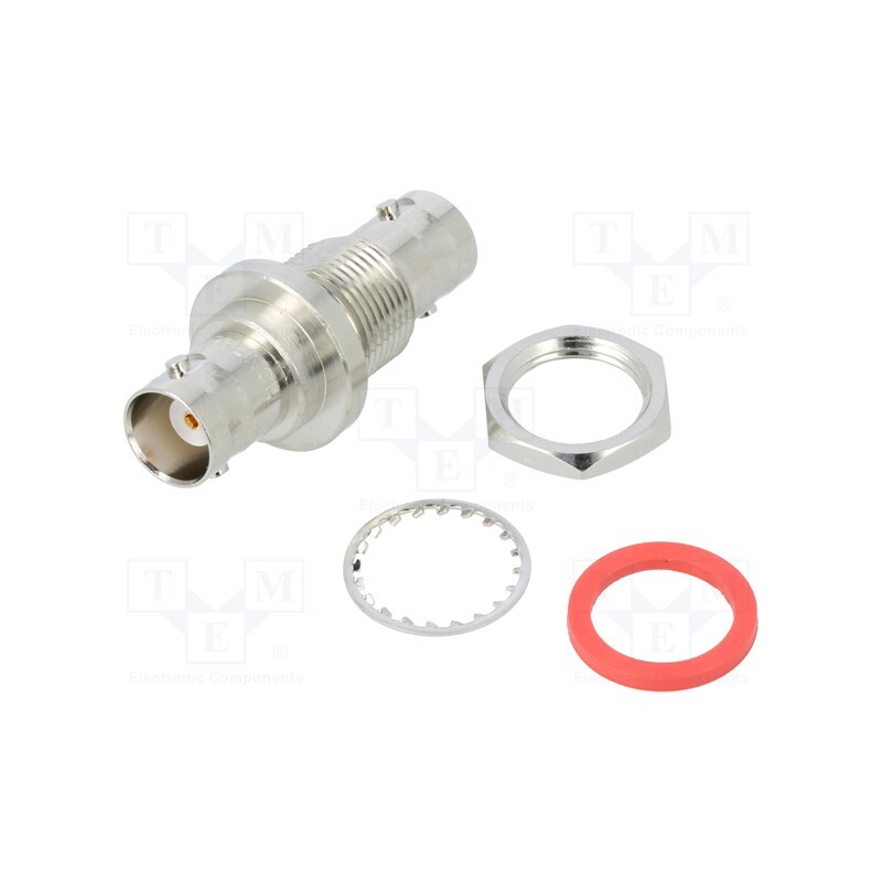 1 pcs x AMPHENOL RF - 031-220G-RFX - Coupler, BNC socket,both sides, straight, 50Ω, POM