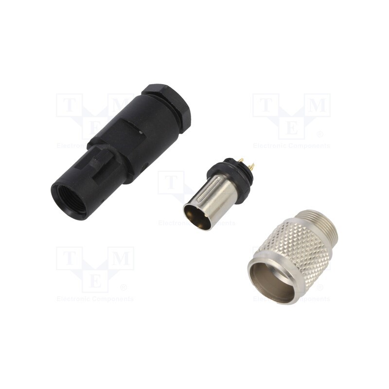 1 pcs x BINDER - 99 0405 00 03 - Connector: M9, plug, 712, male, PIN: 3, gold-plated, 4A, IP67, 125V