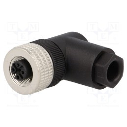 1 pcs x HIRSCHMANN - 933172100 ELWIKA 4012 PG7 SCHWARZ/BLACK - Plug, M12, PIN: 4, female, A code-DeviceNet / CANopen, for cable