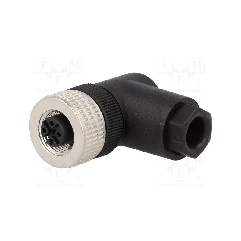 1 pcs x HIRSCHMANN - 933172100 ELWIKA 4012 PG7 SCHWARZ/BLACK - Plug, M12, PIN: 4, female, A code-DeviceNet / CANopen, for cable