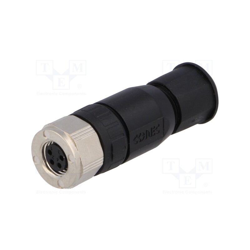 1 pcs x CONEC - SAL-8-RKC4-S5,5 - Connector: M8, female, PIN: 4, straight, for cable, plug, IP67