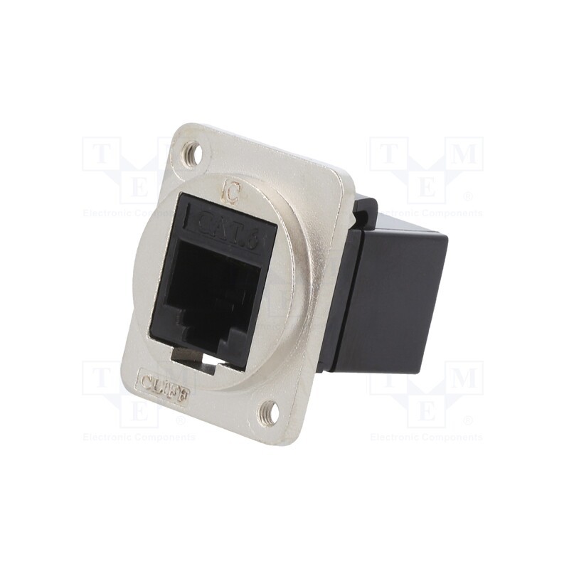 1 pcs x CLIFF - CP30222M3 - Coupler, FT, Cat: 6, Layout: 8p8c, RJ45 socket,both sides, 19x24mm