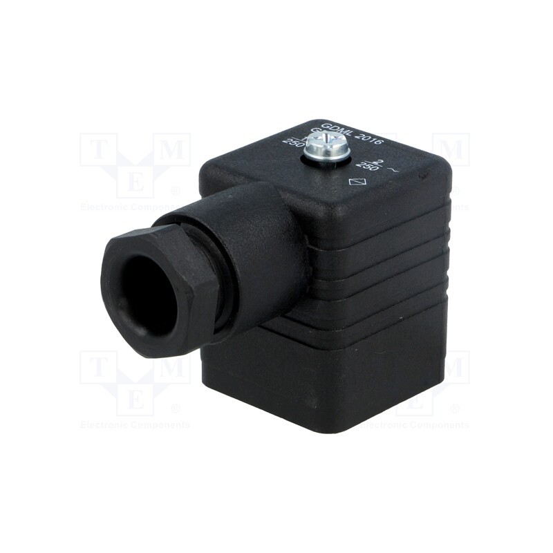 1 pcs x HIRSCHMANN - 934407100 GDML 2016 GB 1 SCHWARZ - Connector: valve connector, plug, form A, 18mm, female, PIN: 3, M16