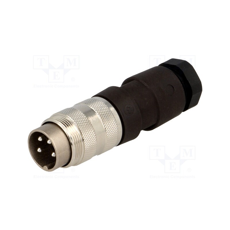 1 pcs x AMPHENOL - T3300002U - Connector: M16, plug, male, soldering, for cable, PIN: 4, 5A, 300V