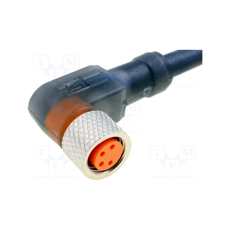 1 pcs x LUMBERG AUTOMATION - 28382 RKMWV 4-225/2 M - Connector: M8, 2m, female, PIN: 4, angled 90°, plug, PUR