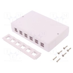 1 pcs x LOGILINK - NK4033 - Socket, case, Keystone, white, surface-mounted, female