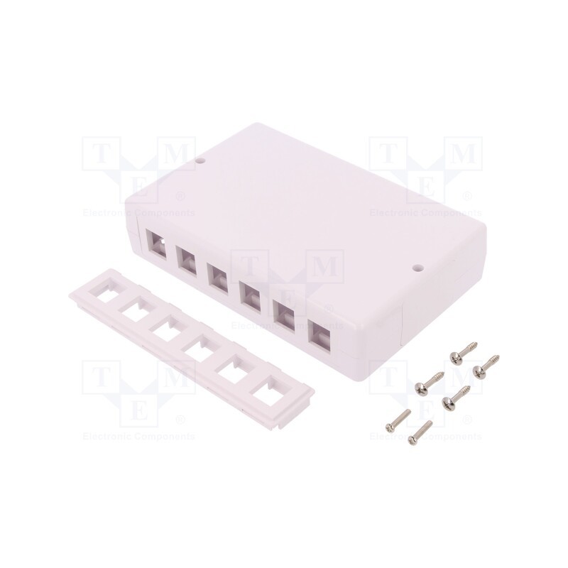 1 pcs x LOGILINK - NK4033 - Socket, case, Keystone, white, surface-mounted, female