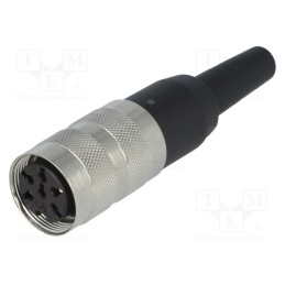 1 pcs x AMPHENOL - T3401001U - Connector: M16, plug, female, soldering, for cable, PIN: 6, 5A, 300V