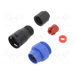 1 pcs x BULGIN - PX0411/04P/4550 - Connector: circular, plug, male, PIN: 4, w/o contacts, for cable