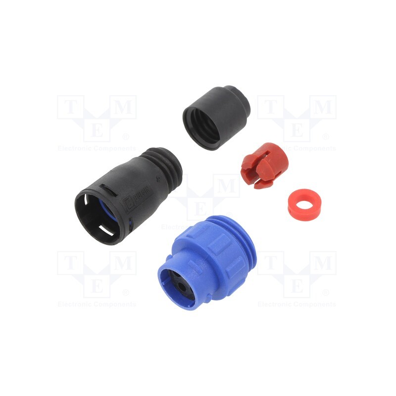 1 pcs x BULGIN - PX0411/04P/4550 - Connector: circular, plug, male, PIN: 4, w/o contacts, for cable