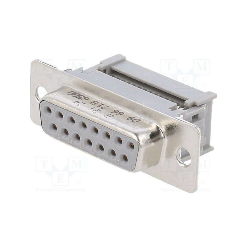 1 pcs x HARTING - 9662186500 - D-Sub, PIN: 15, plug, female, for ribbon cable, IDC, D-SUB 15F-IDC