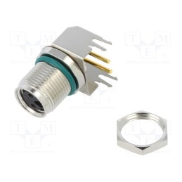 1 pcs x AMPHENOL LTW - M8AS-02PFFR-SF8001 - Connector: M8, female, PIN: 2, angled 90°, on PCBs, socket, 4A, IP68
