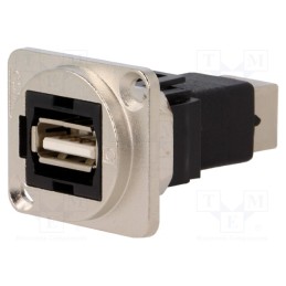 1 pcs x CLIFF - CP30209NM - Coupler, USB A socket,USB B socket, FT, USB 2.0, metal, 19x24mm