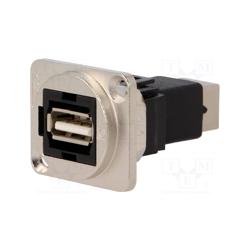 1 pcs x CLIFF - CP30209NM - Coupler, USB A socket,USB B socket, FT, USB 2.0, metal, 19x24mm
