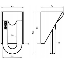 Super strong floor load securing bracket 3-5t
