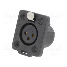 1 pcs x NEUTRIK - NC3FDX-TOP - Socket, XLR, female, PIN: 3, straight, with push button, soldering