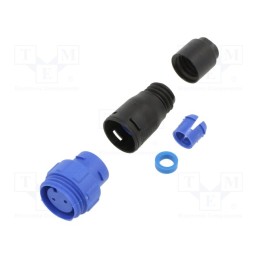 1 pcs x BULGIN - PX0411/02P/5560 - Connector: circular, plug, male, PIN: 2, w/o contacts, for cable