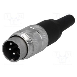 1 pcs x AMPHENOL - T3360001U - Connector: M16, plug, male, soldering, for cable, PIN: 5, 5A, 300V