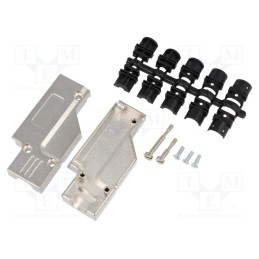 1 pcs x ENCITECH - DCMR25-FK-K - Enclosure: for D-Sub connectors, D-Sub 25pin,D-Sub HD 44pin