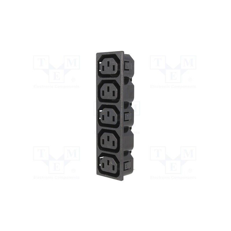1 pcs x SCHURTER - 909.0031 - Connector: AC supply, splitter, 10A, 250VAC, IEC 60320, C13 (F)