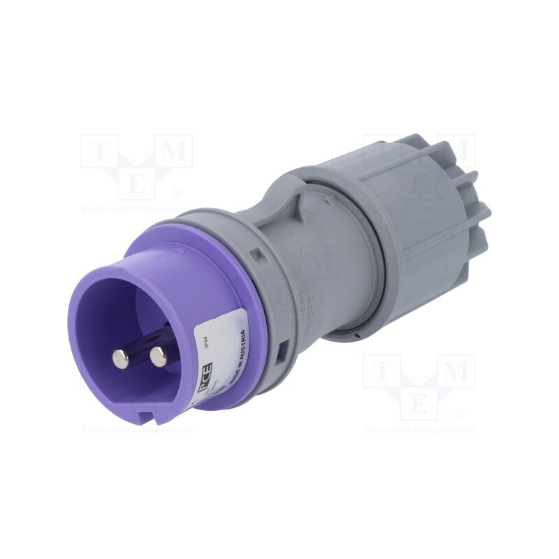 1 pcs x PCE - 072V - Connector: AC supply, plug, male, 32A, 24VAC, IEC 60309, IP44, PIN: 2