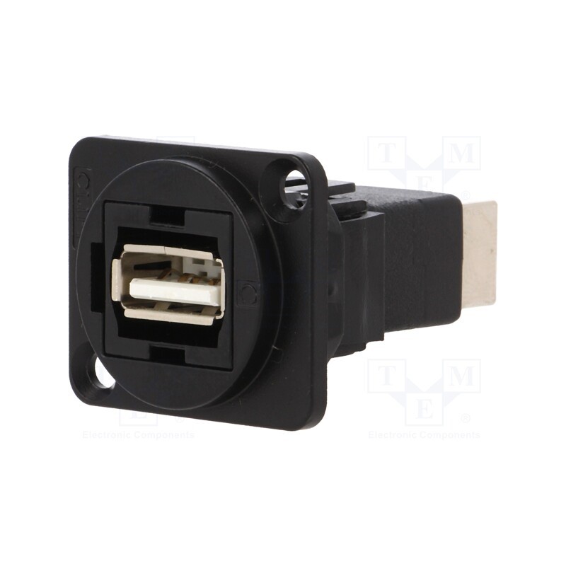 1 pcs x CLIFF - CP30209NMB - Coupler, USB A socket,USB B socket, FT, USB 2.0, metal, 19x24mm