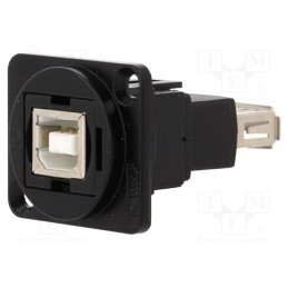1 pcs x CLIFF - CP30207NMB - Coupler, USB A socket,USB B socket, FT, USB 2.0, metal, 19x24mm