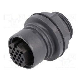 1 pcs x BULGIN - PXP6012/16S/CR - Connector: circular, socket, female, PIN: 16, w/o contacts, UL94V-0