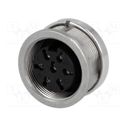 1 pcs x AMPHENOL - C09131N0071002U - Connector: M16, socket, female, soldering, PIN: 7, 5A, 100V, 0.5mm2