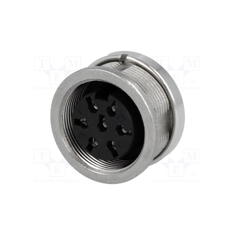 1 pcs x AMPHENOL - C09131N0071002U - Connector: M16, socket, female, soldering, PIN: 7, 5A, 100V, 0.5mm2