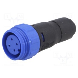 1 pcs x BULGIN - PX0411/04S/4550 - Connector: circular, plug, female, PIN: 4, w/o contacts, for cable