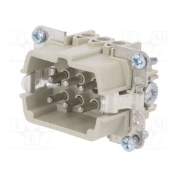 1 pcs x WIELAND - 70.310.0640.0 - Connector: HDC, male, PIN: 6, size 6, contact insert, 500V, 16A