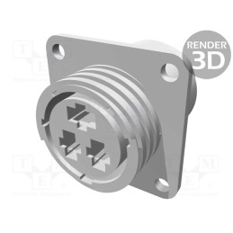 1 pcs x TE Connectivity - 206425-1 - Socket, male, PIN: 3, w/o contacts, CPC Series 3, size 17