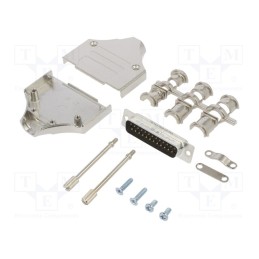 1 pcs x Amphenol Communications Solutions - L17MHDM25+L717SDB25P - D-Sub, PIN: 25, male, straight, soldering, for cable, gold fl