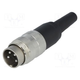 1 pcs x AMPHENOL - T3300001U - Connector: M16, plug, male, soldering, for cable, PIN: 4, 5A, 300V