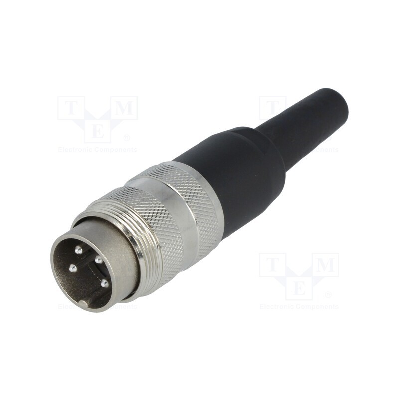 1 pcs x AMPHENOL - T3300001U - Connector: M16, plug, male, soldering, for cable, PIN: 4, 5A, 300V