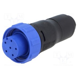 1 pcs x BULGIN - PX0410/06S/6065 - Connector: circular, plug, female, PIN: 6, w/o contacts, for cable