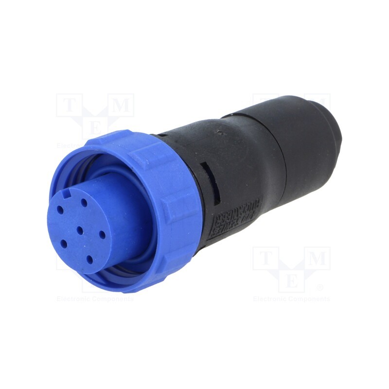 1 pcs x BULGIN - PX0410/06S/6065 - Connector: circular, plug, female, PIN: 6, w/o contacts, for cable