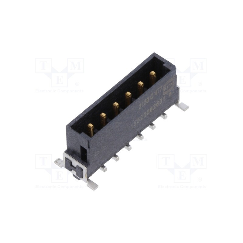 1 pcs x HARTING - 15520062601333 - Connector: PCB to PCB, male, PIN: 6, 2.54mm, har-flex® Power, 20A