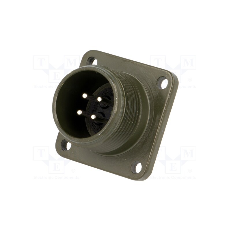 1 pcs x AMPHENOL - DS3102A 14S-2P - Connector: circular, size 14S, MS/DS, aluminium alloy, olive, male